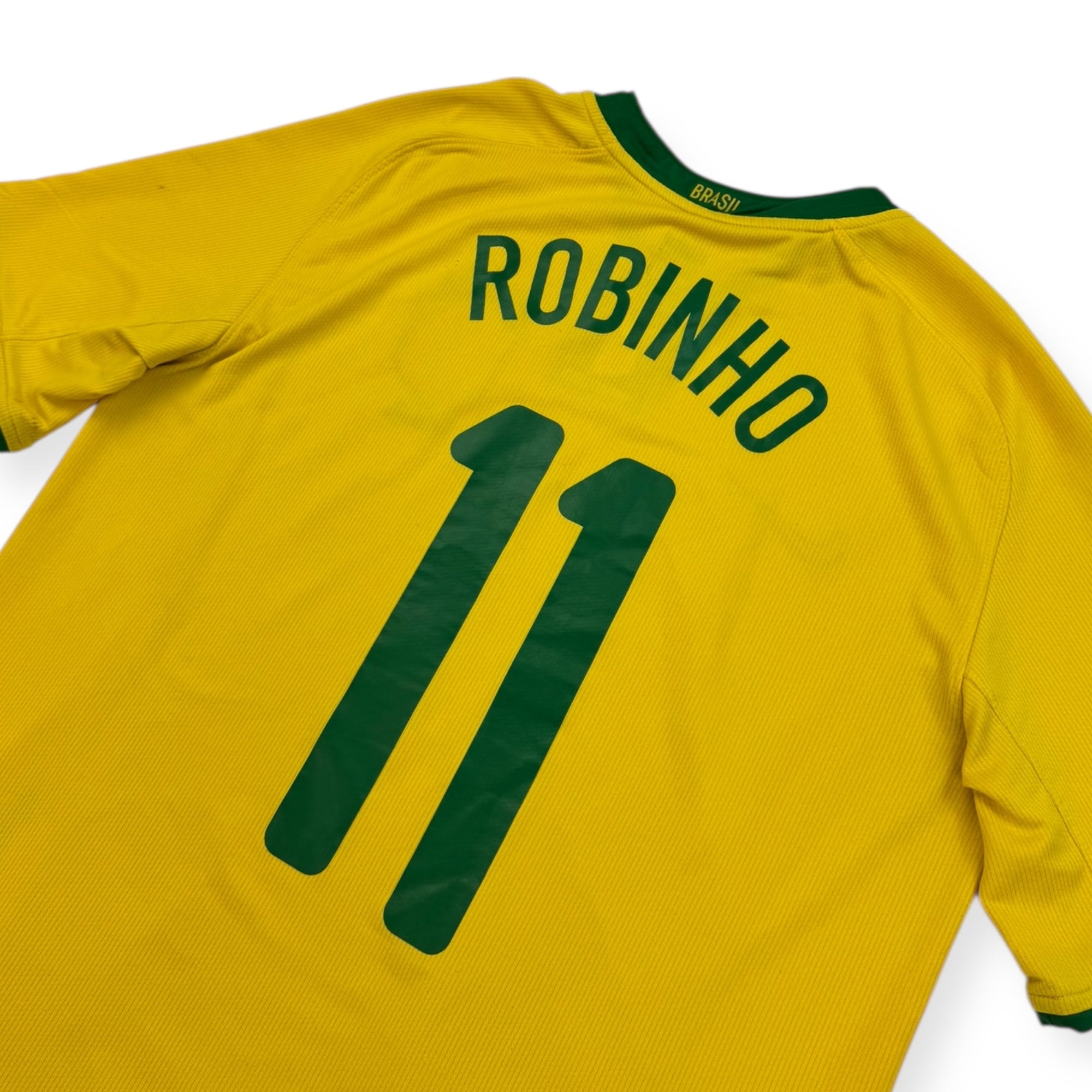 Brazil 2008 Home Shirt, Robhino 11 (M)