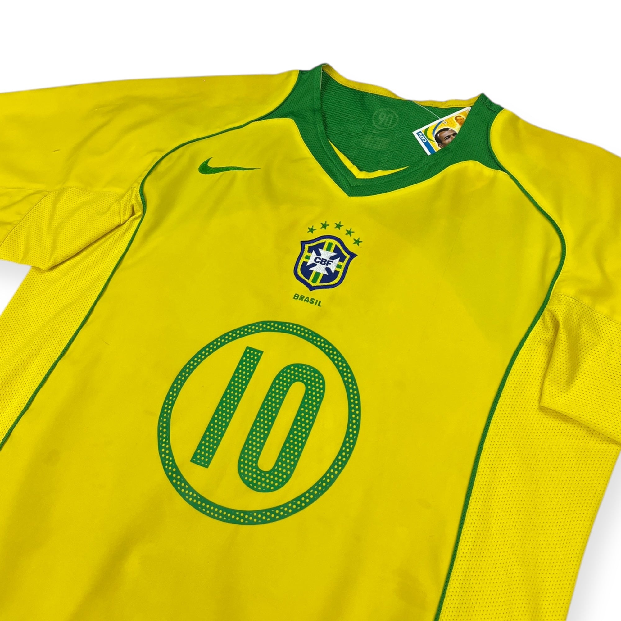 Brazil 2004 Home Shirt, Ronaldinho 10 (M)