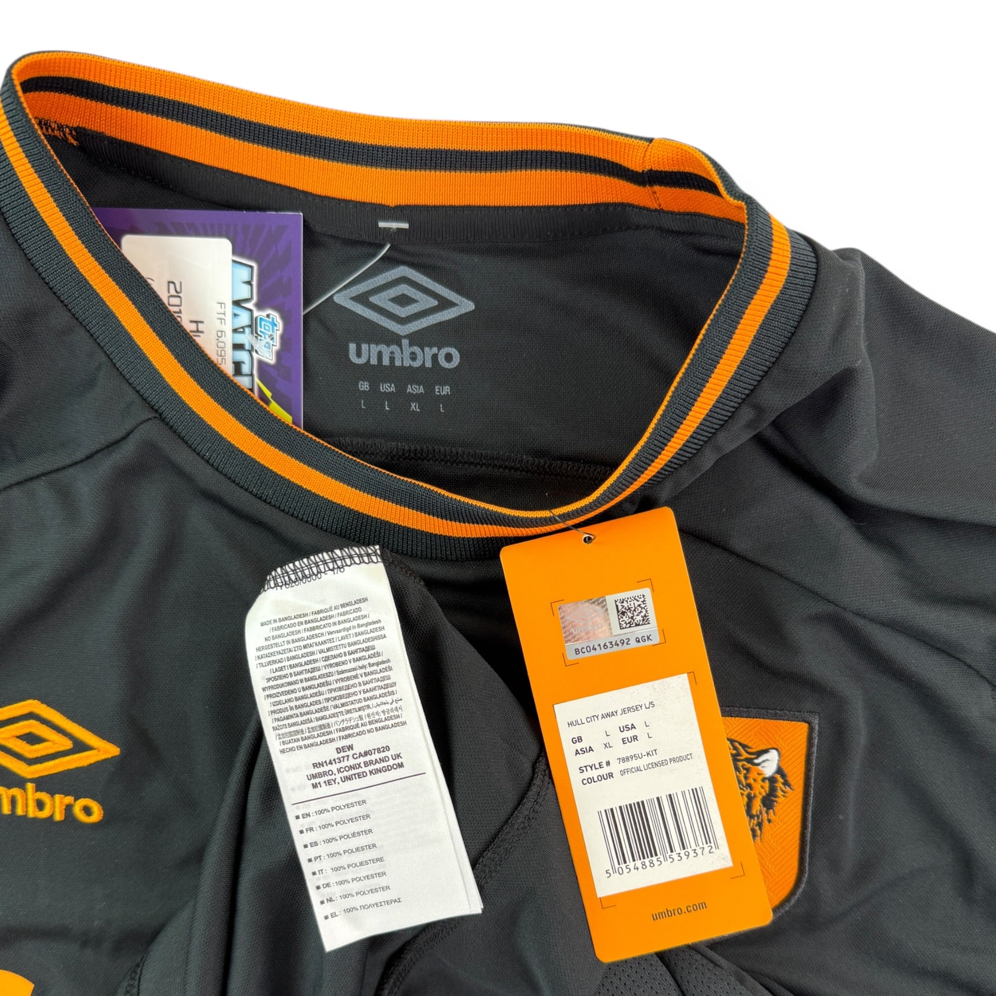 Hull City 2018 L/S Away Shirt (L)