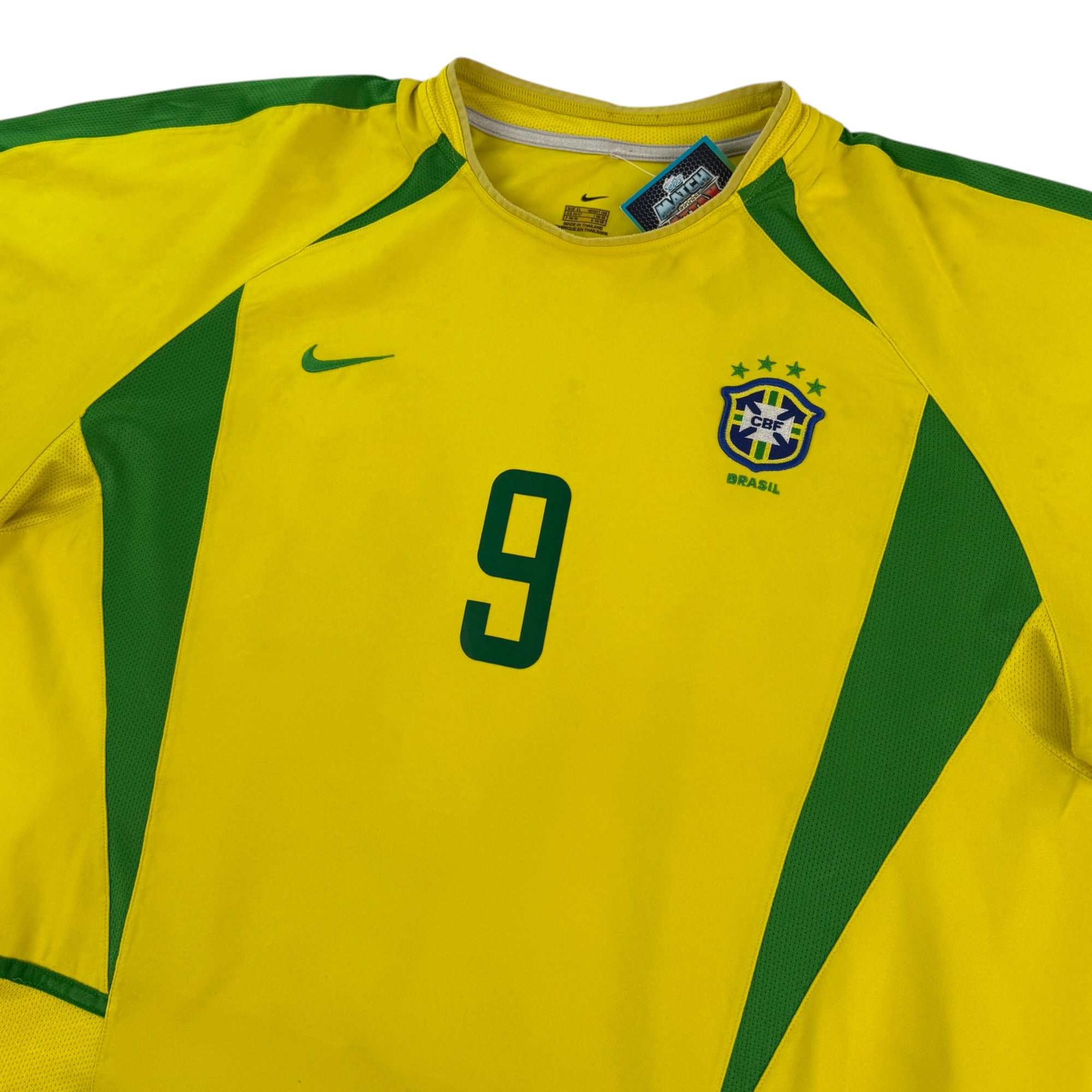 Brazil 2002 Home Shirt, Ronaldo 9 (XL)