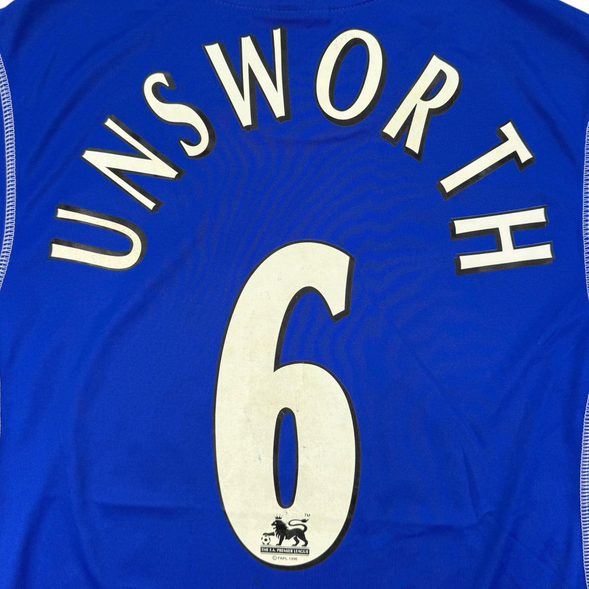 Everton 2002 Home Shirt, Unsworth 6 (S)