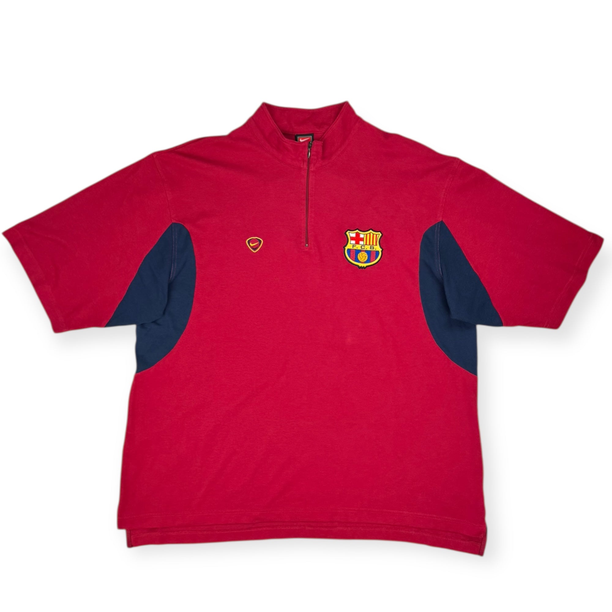 FC Barcelona 2002 1/4 Zip Polo Shirt (XL)