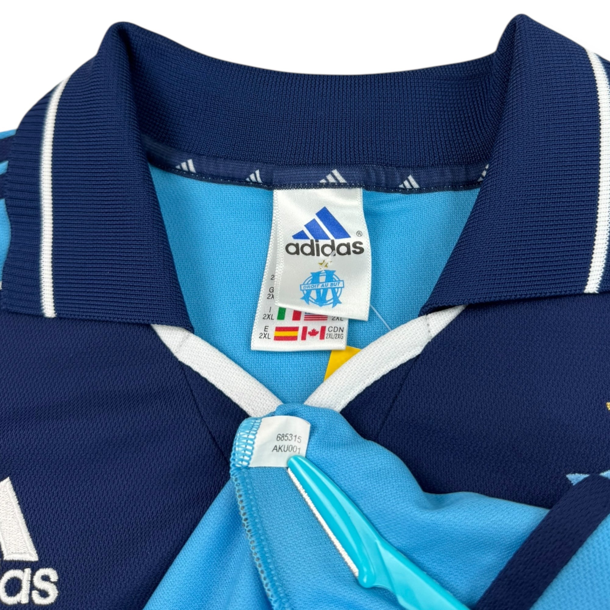 ウェア 00s Adidas Marseille  Shirt Y2K OLYMPIQUE MARSEILLE 2000 2001 HOME FOOTBALL SHIRT SOCCER JERSEY