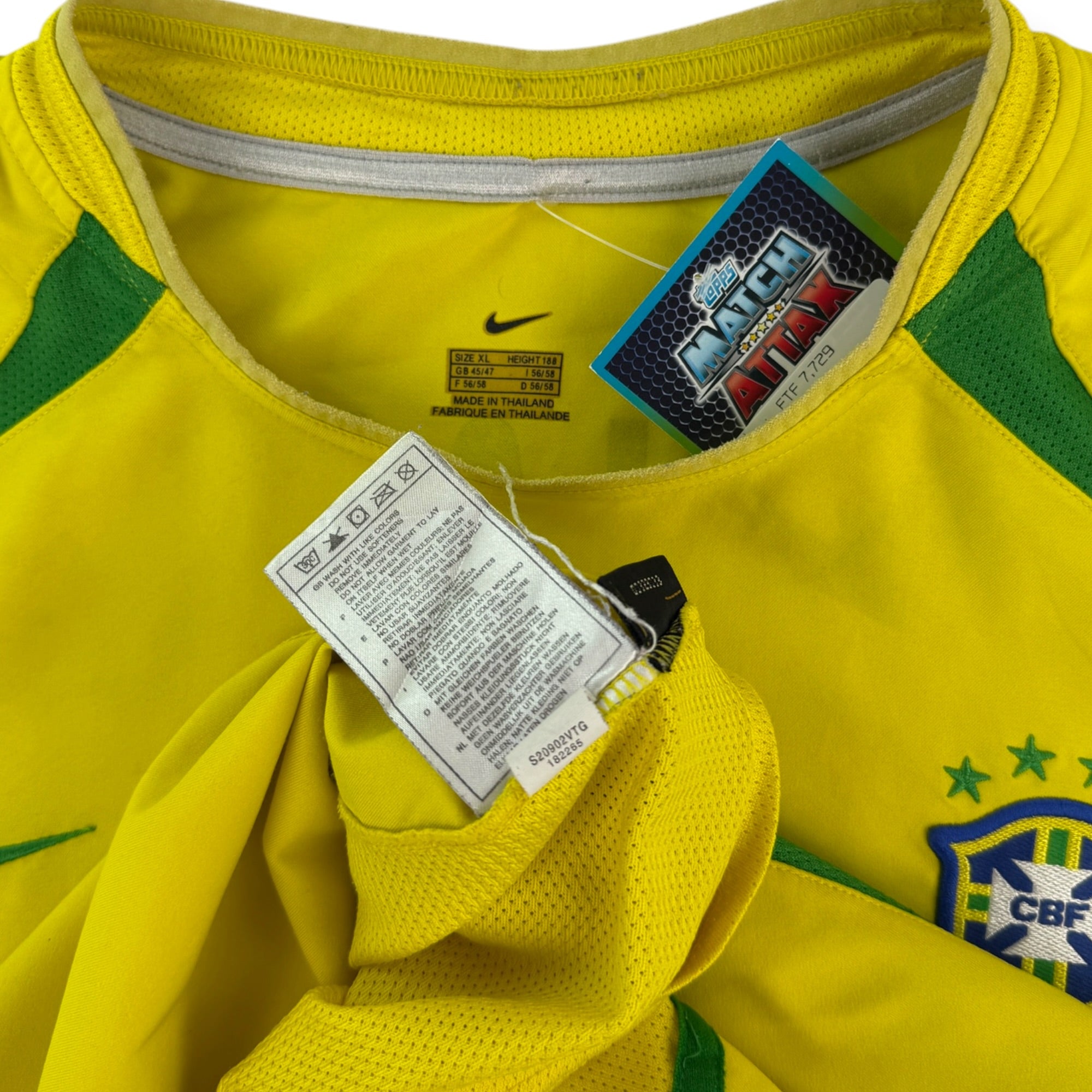 Brazil 2002 Home Shirt, Ronaldo 9 (XL)