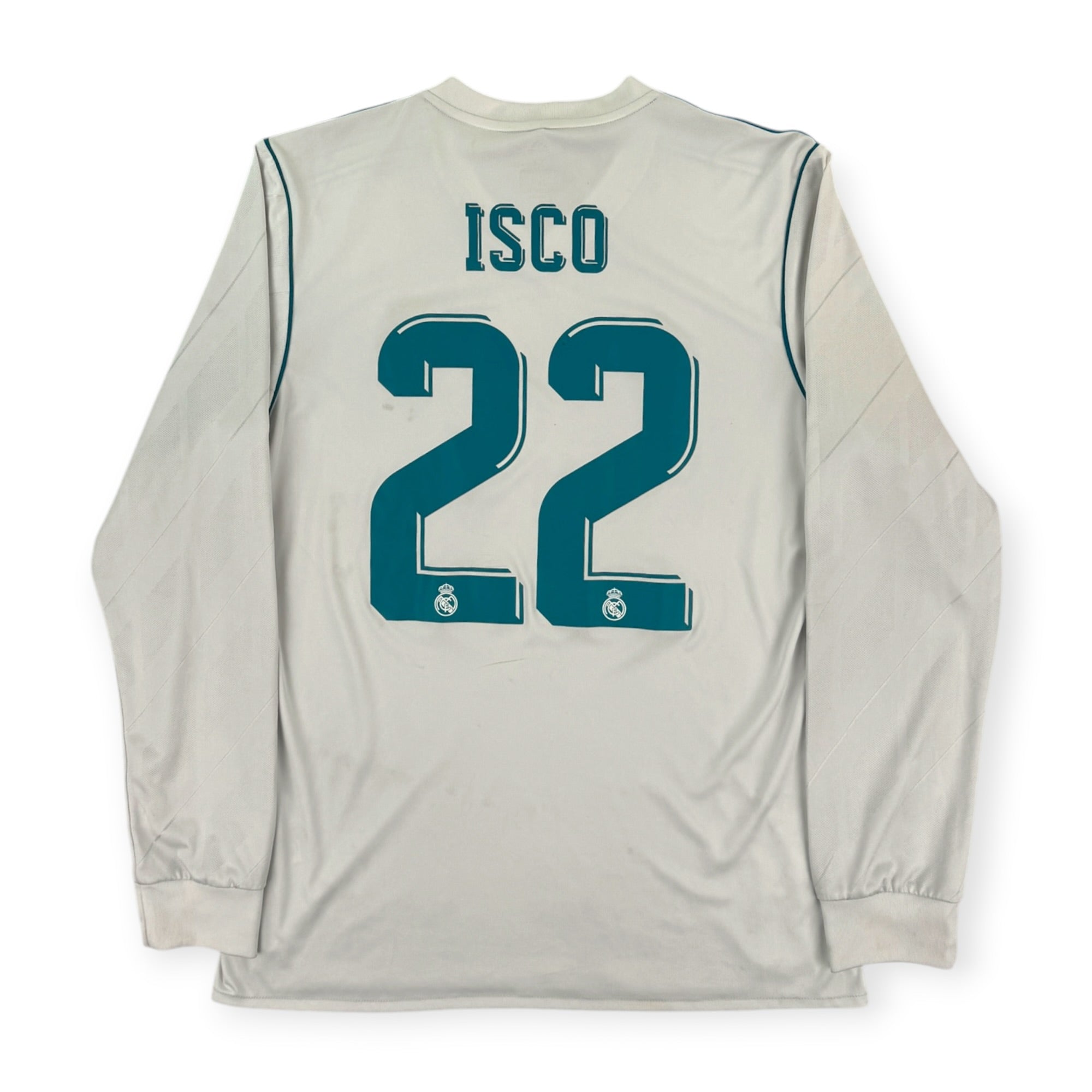 Real Madrid 2017 L/S Home Shirt, Isco 22 (M)