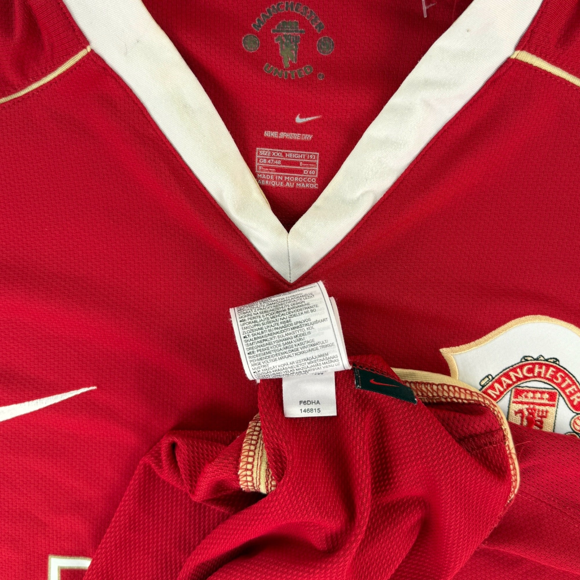 Manchester United 2006 Home Shirt, Heinze 4 (XXL)