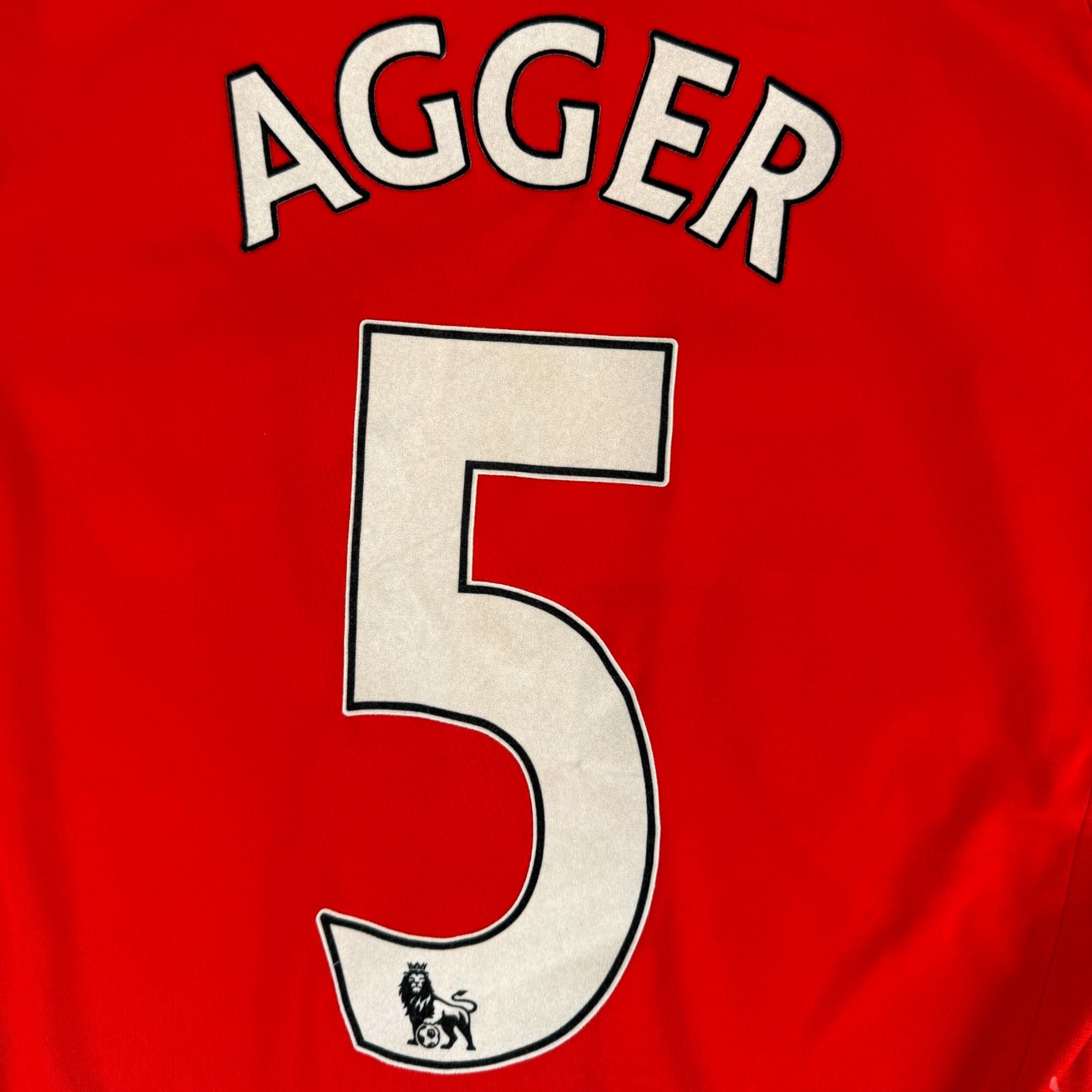 Liverpool 2008 Home Shirt, Agger 5 (M)