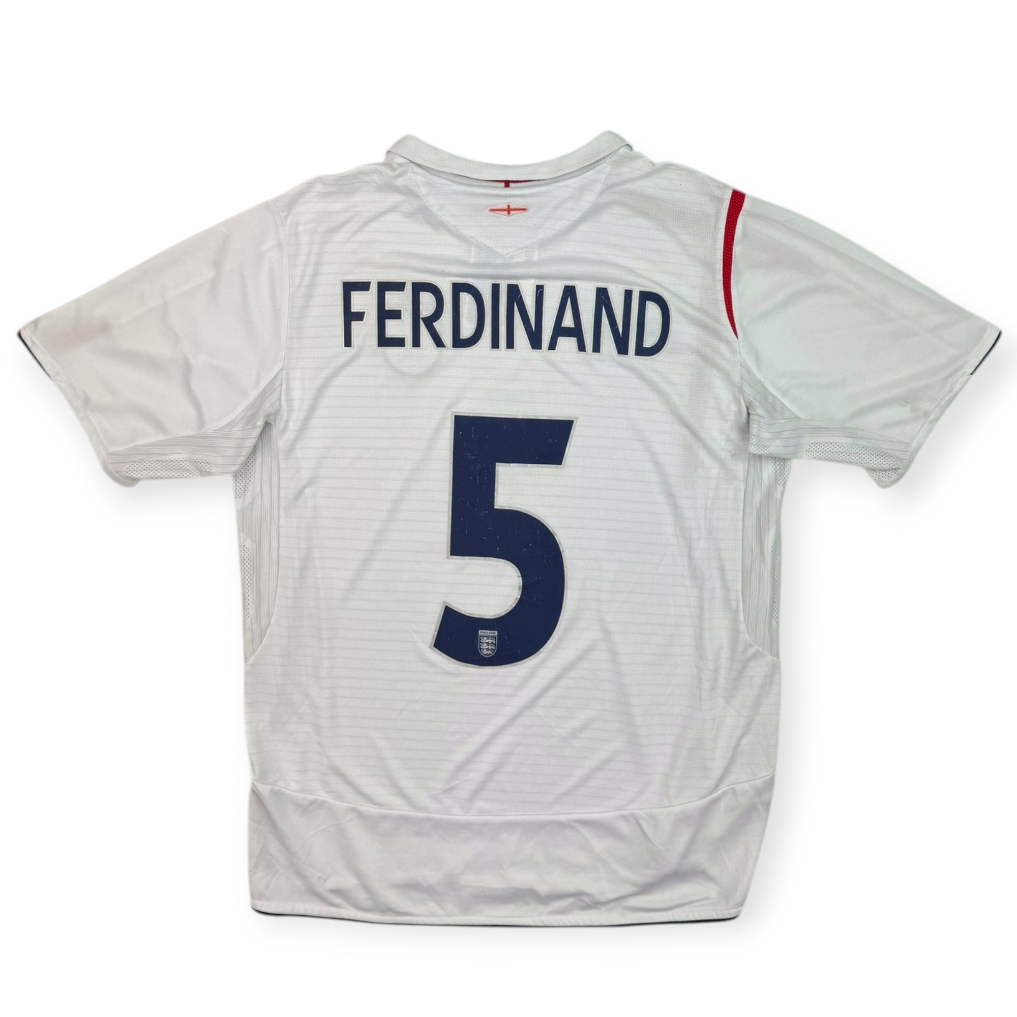England 2005 Home Shirt, Ferdinand 5 (L)