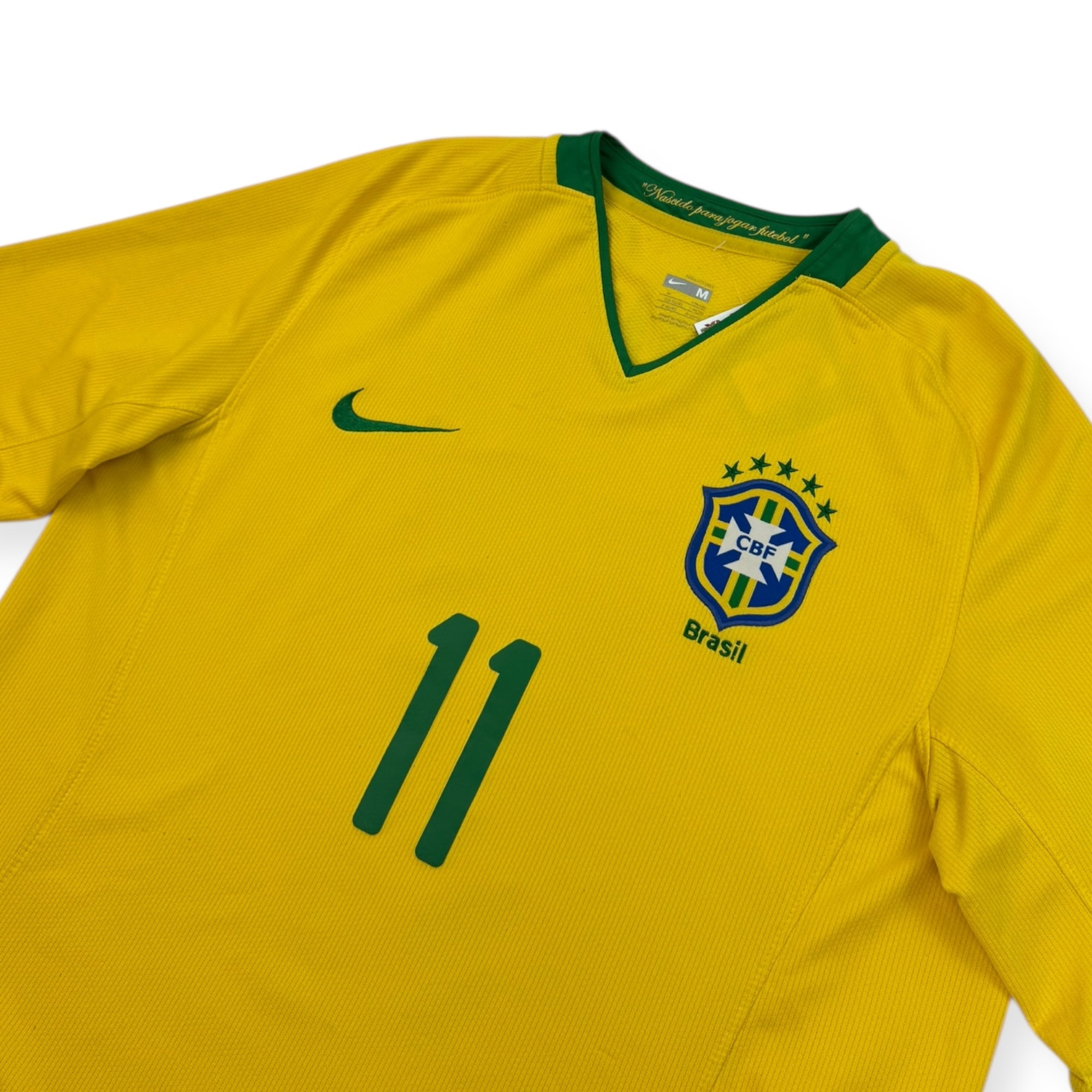 Brazil 2008 Home Shirt, Robhino 11 (M)