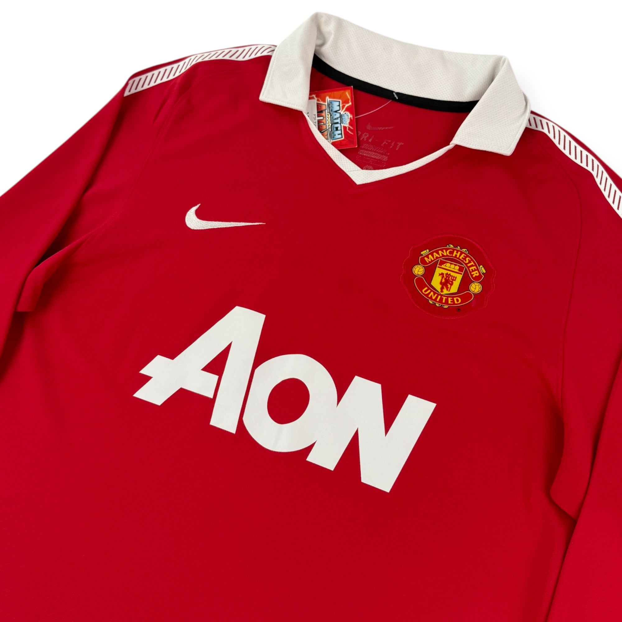 Manchester United 2010 L/S Home Shirt, Evra 3 (M)