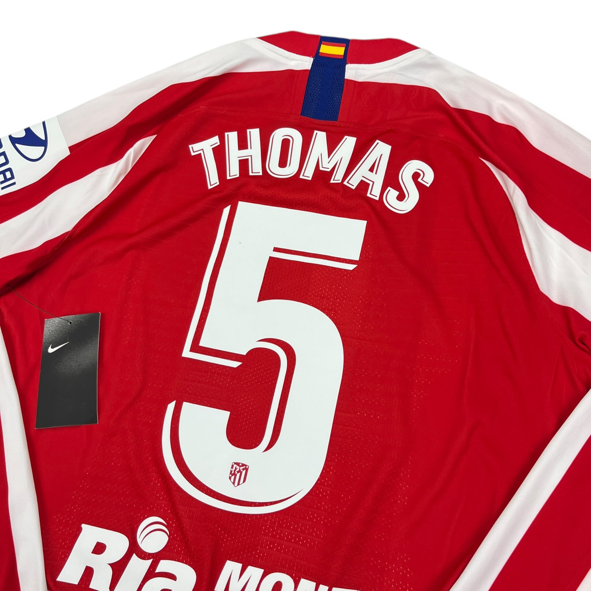 Atletico Madrid 2019 Home Player Issue L/S Thomas 5, BNWT (L)