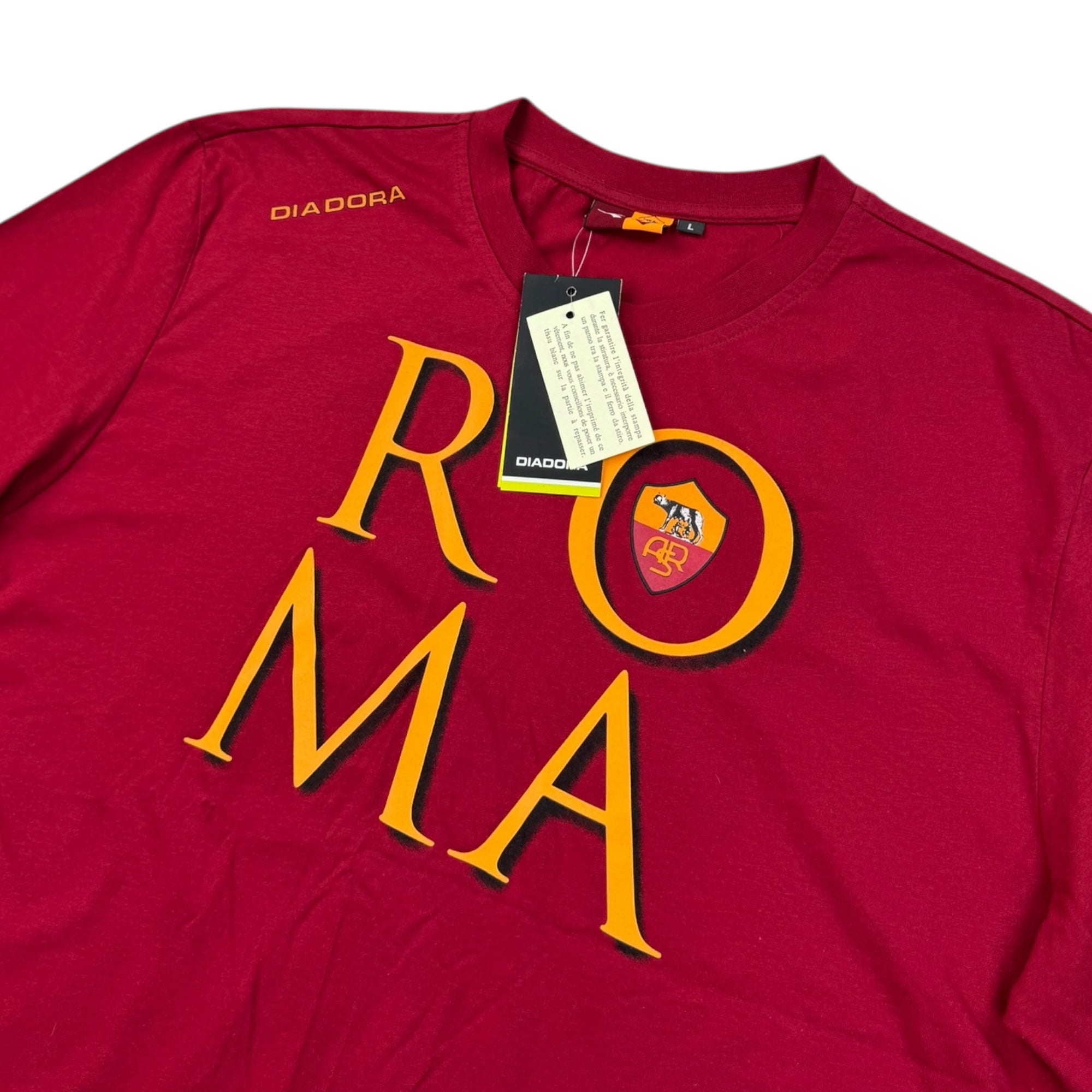 AS Roma Diadora T-Shirt, BNWT (L)